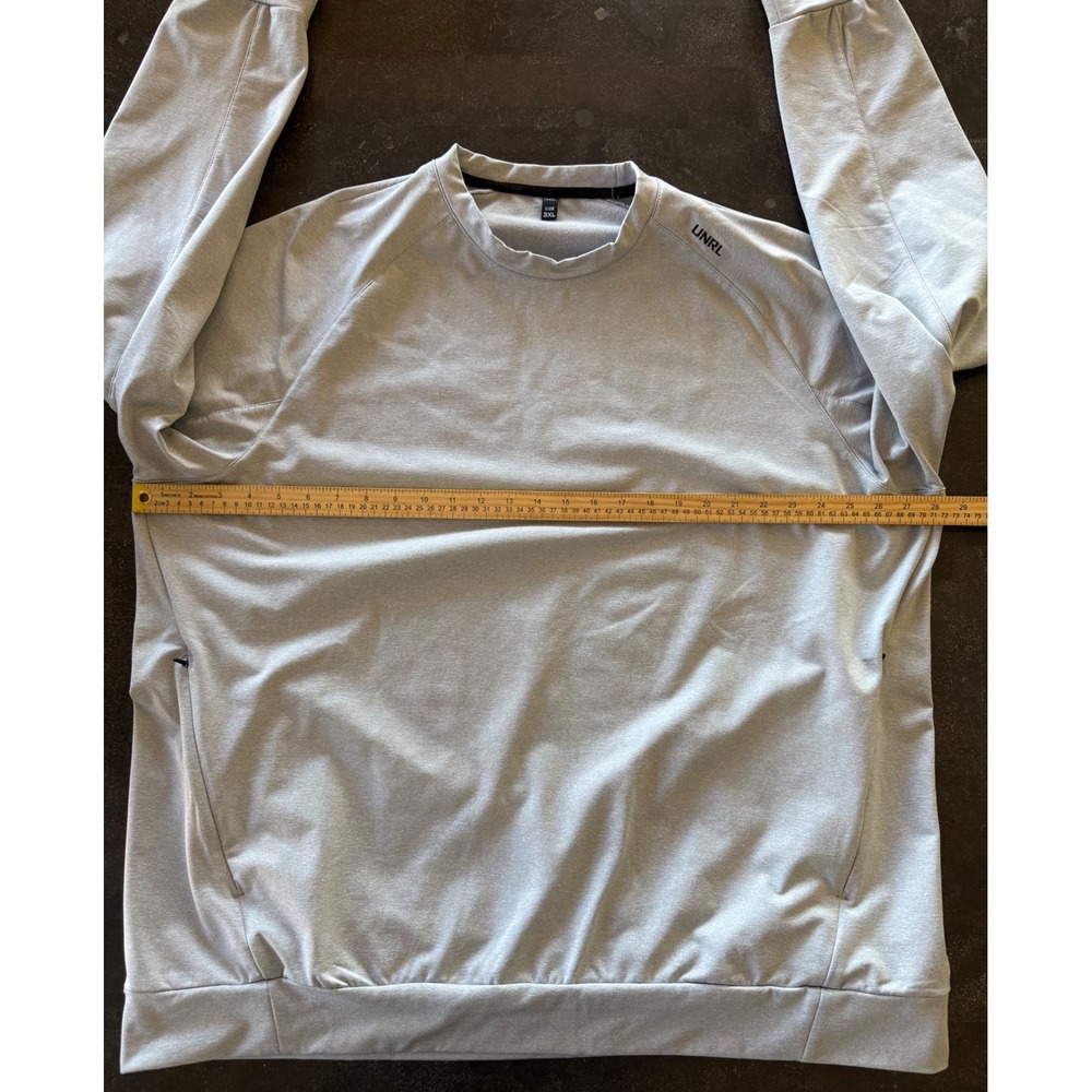 UNRL Crossover Crewneck Sweatshirt Men's 3XL Gray Performance Fleece Pullover - Picture 8 of 10